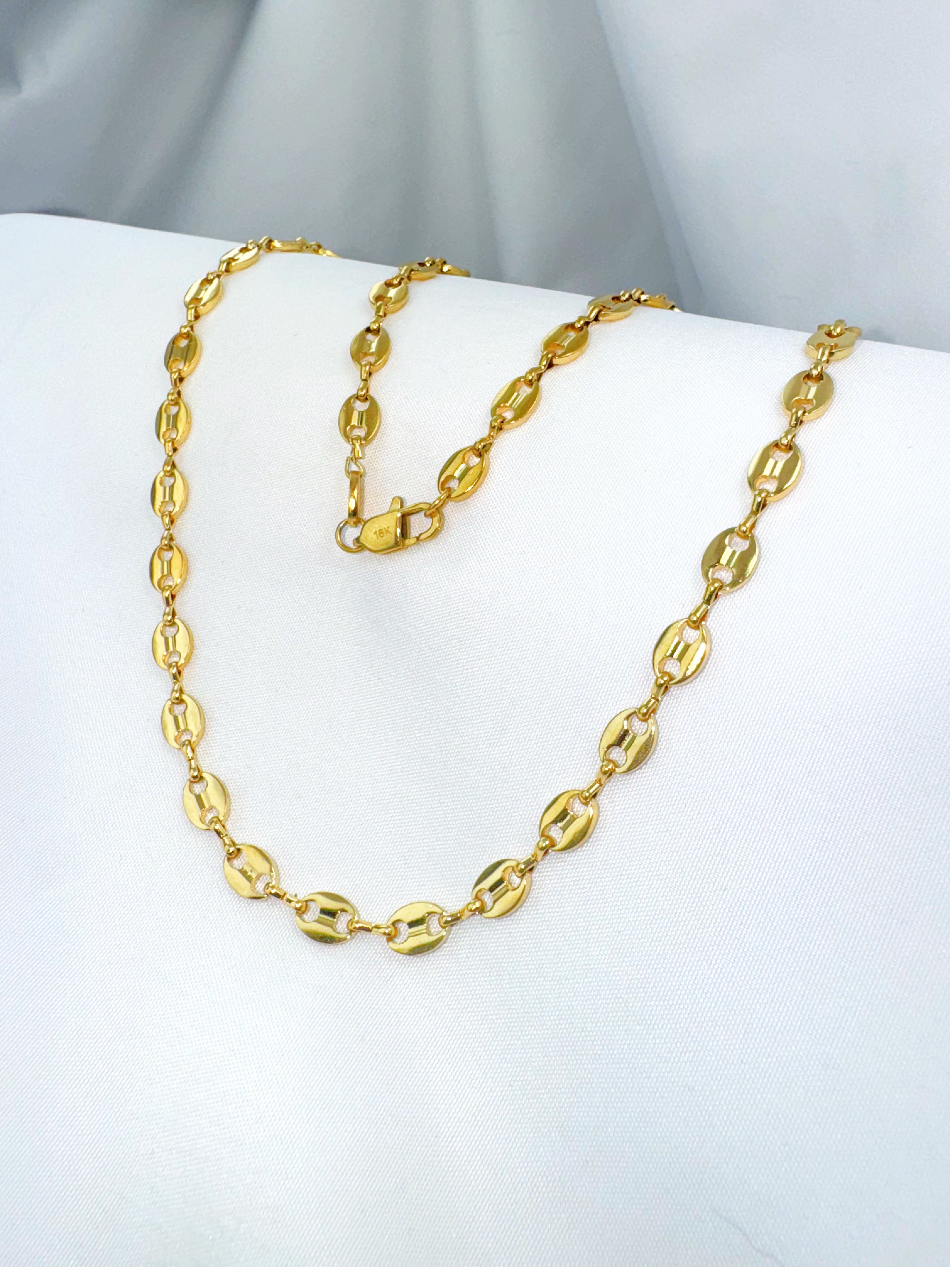 Cadena Grano de Café Hombre 6mm/65cm