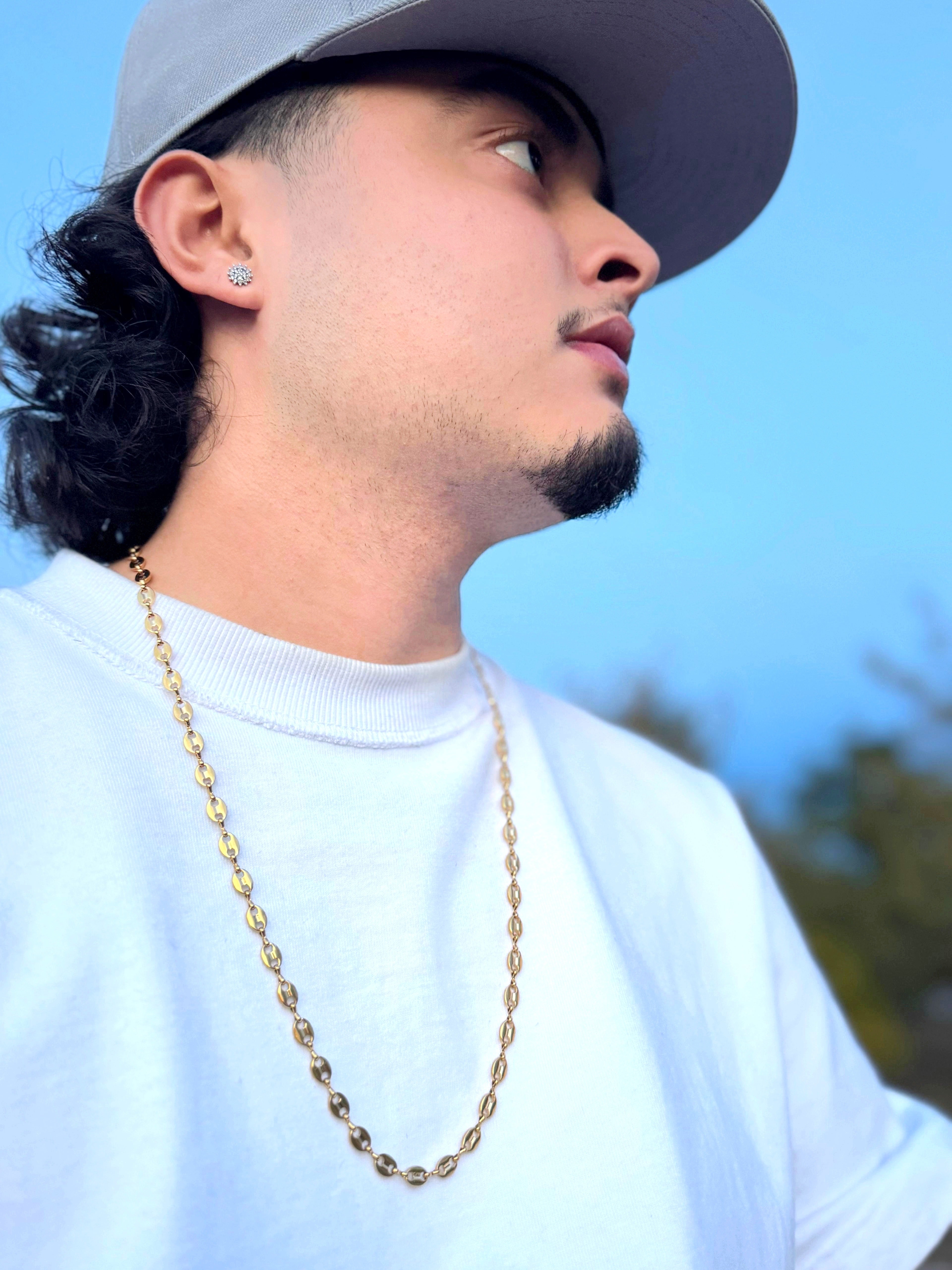 Cadena Grano de Café Hombre 6mm/65cm