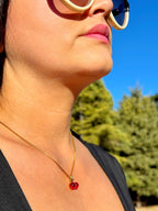 Cadena Mujer Cherry Roja /45cm