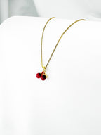 Cadena Mujer Cherry Roja /45cm